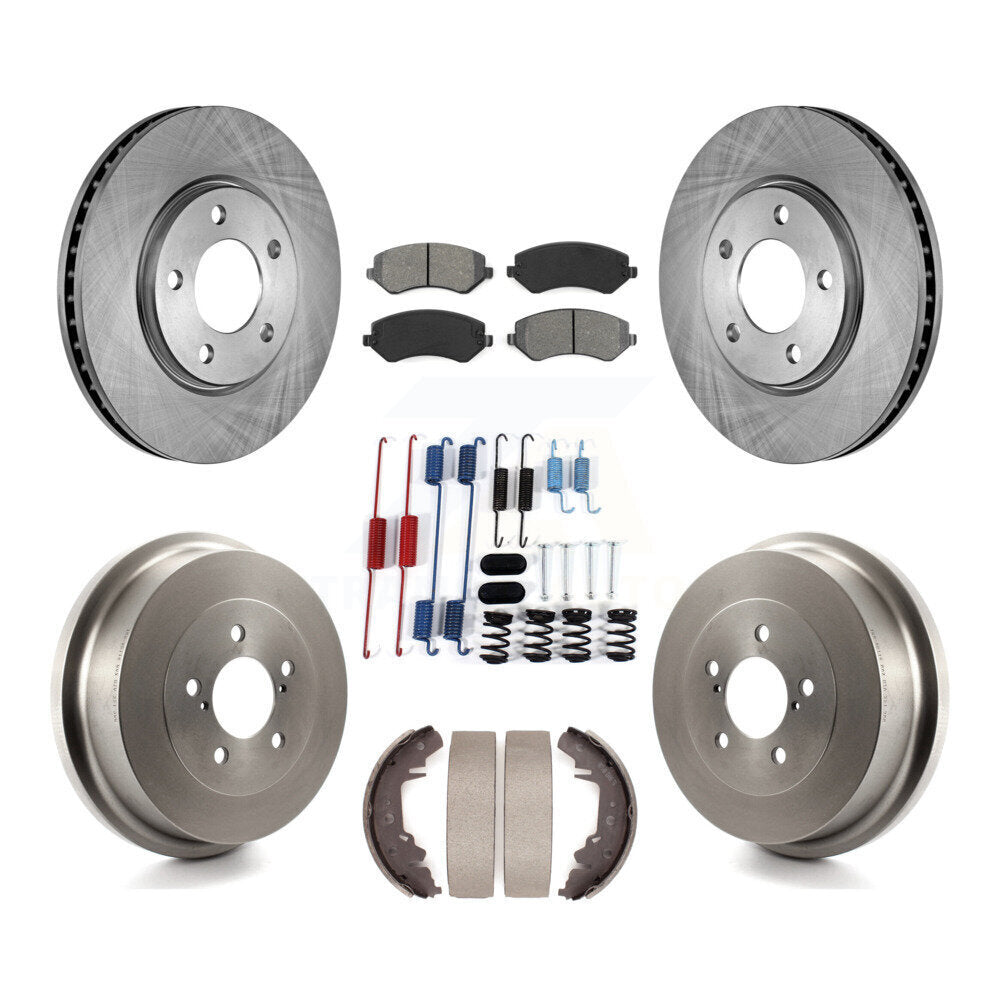 Rotors de frein avant et arrière, Kit de tambour à plaquettes semi-métalliques (7 pièces) pour Dodge Grand Carava