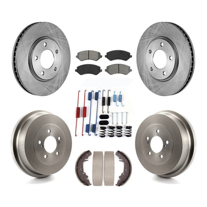 Rotors de frein avant et arrière, Kit de tambour à plaquettes semi-métalliques (7 pièces) pour Dodge Grand Carava