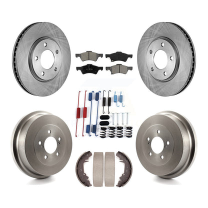 Rotors de frein avant et arrière, Kit de tambour à plaquettes semi-métalliques (7 pièces) pour Dodge Caravan Gran