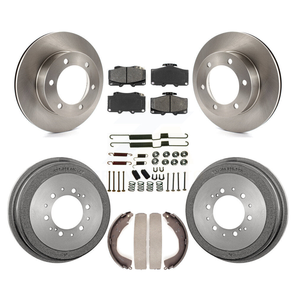 Rotors de frein à disque avant et arrière, Kit de tambour à plaquettes semi-métalliques (7 pièces) pour Toyota 4Runne