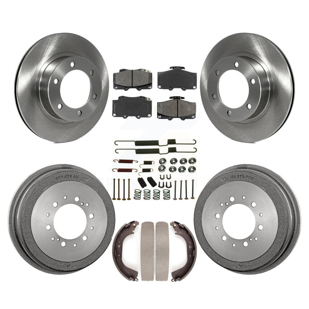 Rotors de frein à disque avant et arrière, Kit de tambour à plaquettes semi-métalliques (7 pièces) pour Toyota 4Runne