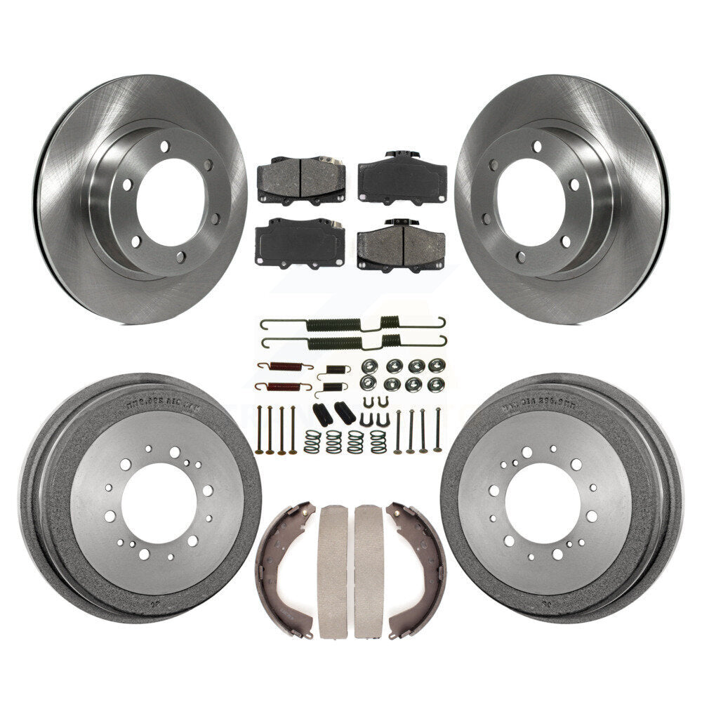 Rotors de frein à disque avant et arrière, Kit de tambour à plaquettes semi-métalliques (7 pièces) pour Toyota 4Runne