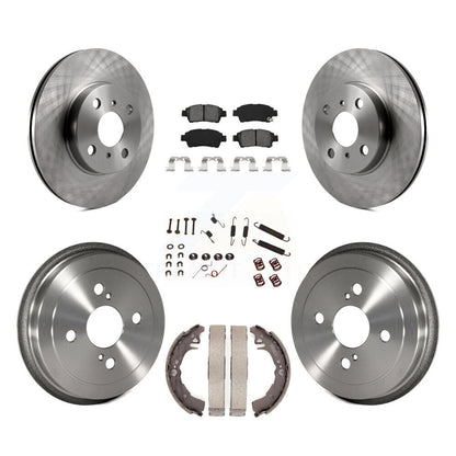 Rotor de frein à disque avant et arrière, Kit de plaquettes et de tambour semi-métalliques (7 pièces) pour Toyota Ech