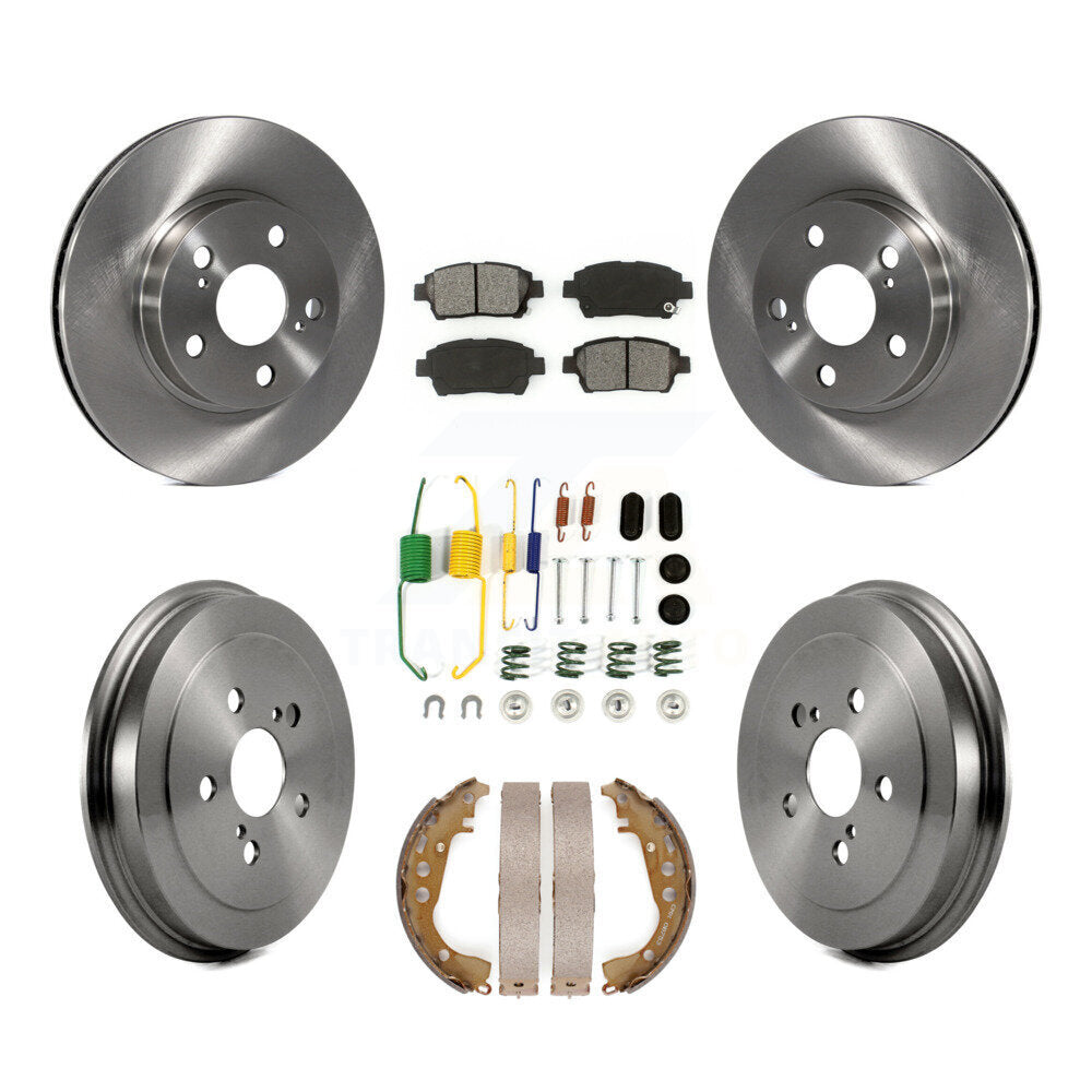 Kit de plaquettes et de tambours semi-métalliques pour rotors de frein avant et arrière (7 pièces) pour Toyota Priu 2008