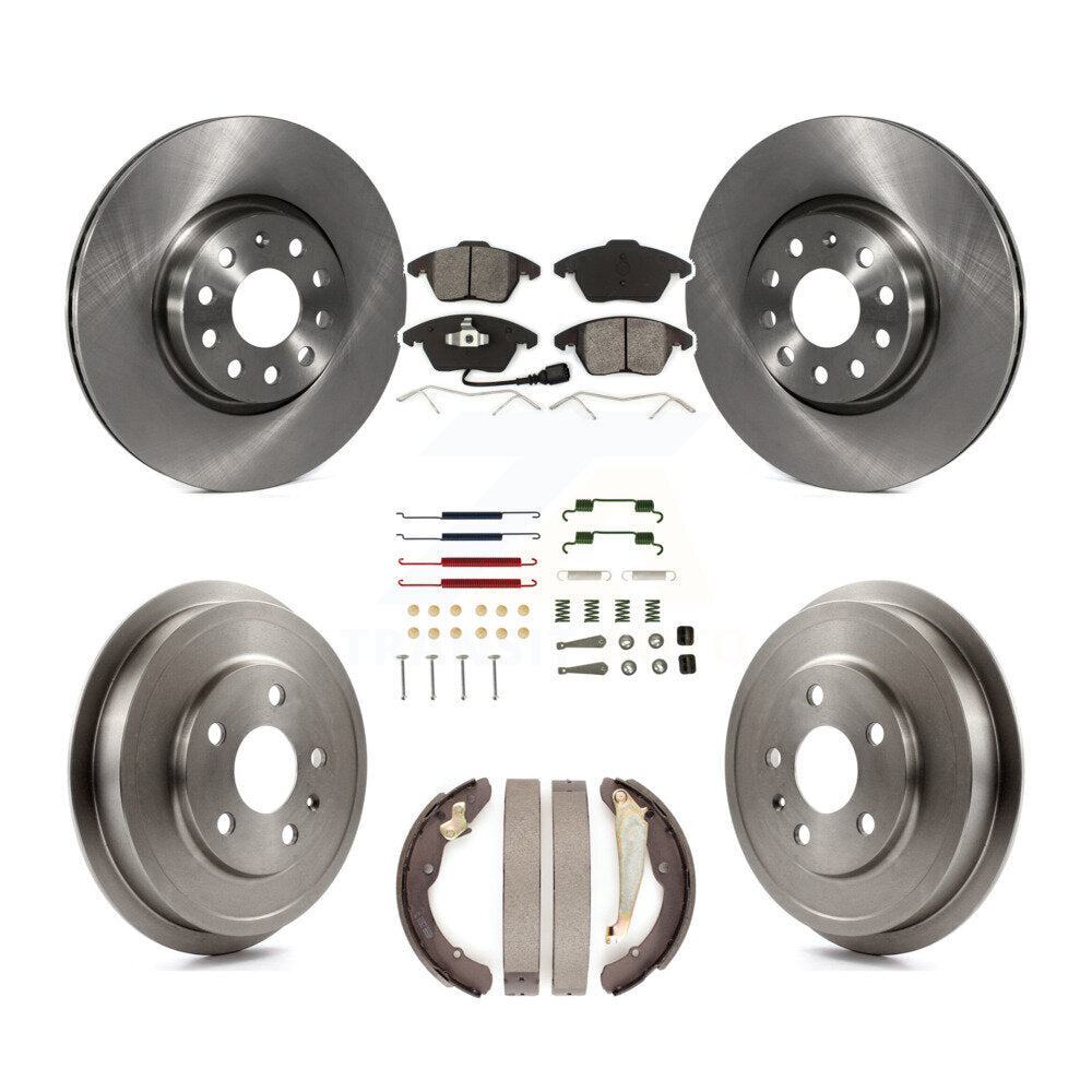 Kit de plaquettes et de tambour semi-métalliques pour Rotor de frein avant et arrière (7 pièces) pour Volkswagen Jett