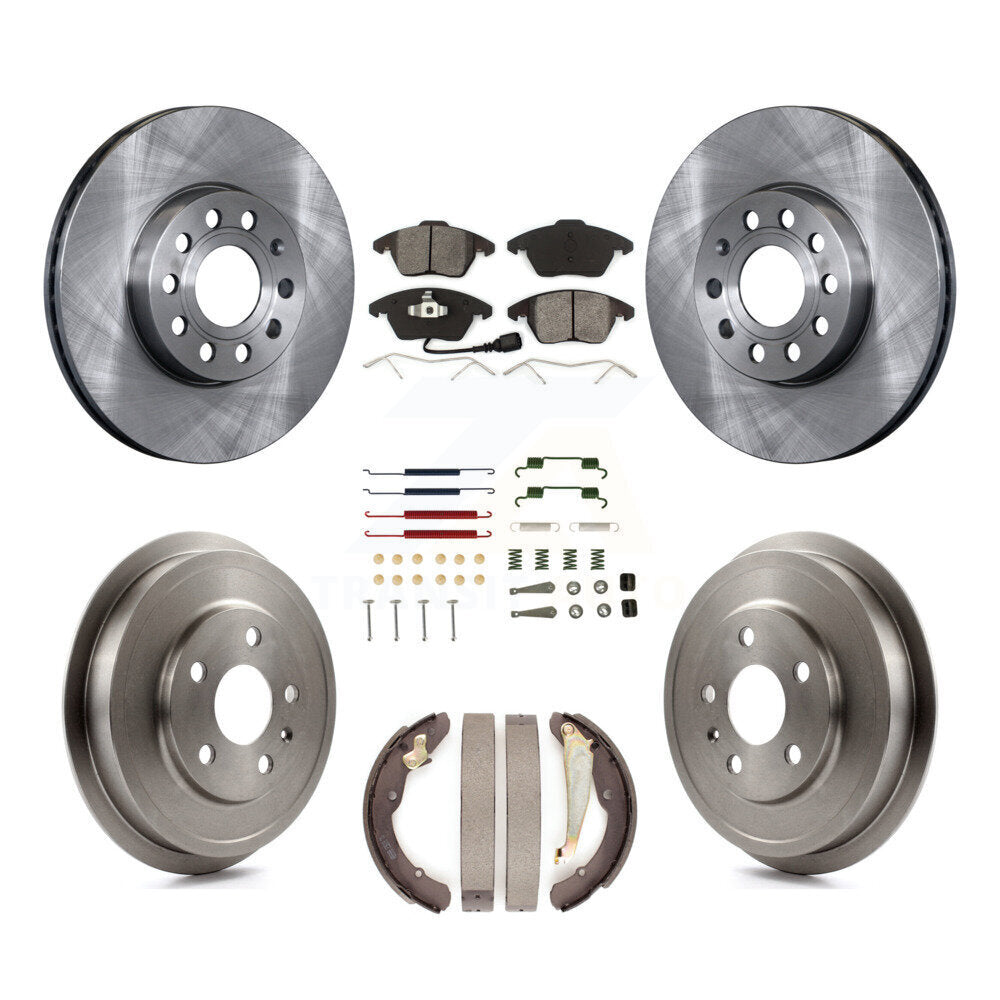 Kit de plaquettes et de tambour semi-métalliques pour Rotor de frein avant et arrière (7 pièces) pour Volkswagen Jett