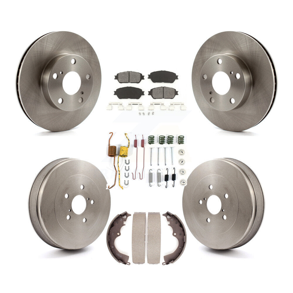 Rotor de frein à disque avant et arrière, Kit de plaquettes et de tambour semi-métalliques (7 pièces) pour Toyota Tacom