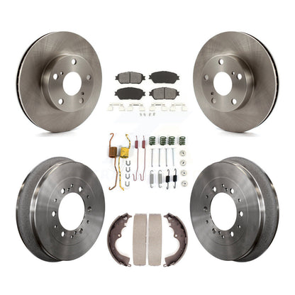 Kit de tambour à plaquettes semi-métalliques pour rotor de frein avant et arrière (7 pièces) pour 15 Toyota Tacoma 4W