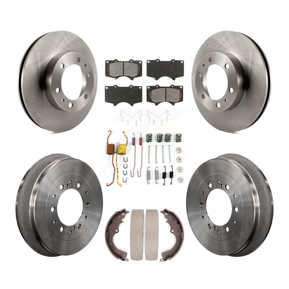 Rotor de frein à disque avant et arrière, Kit de plaquettes et de tambour semi-métalliques (7 pièces) pour Toyota Tacom