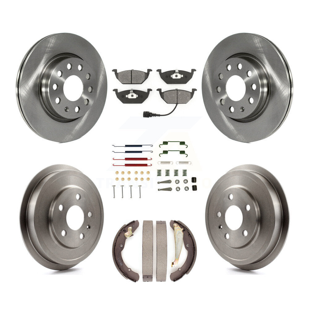 Kit de plaquettes et de tambour semi-métalliques pour Rotor de frein avant et arrière (7 pièces) pour Volkswagen Jett