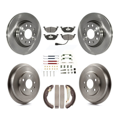 Kit de plaquettes et de tambour semi-métalliques pour Rotor de frein avant et arrière (7 pièces) pour Volkswagen Jett