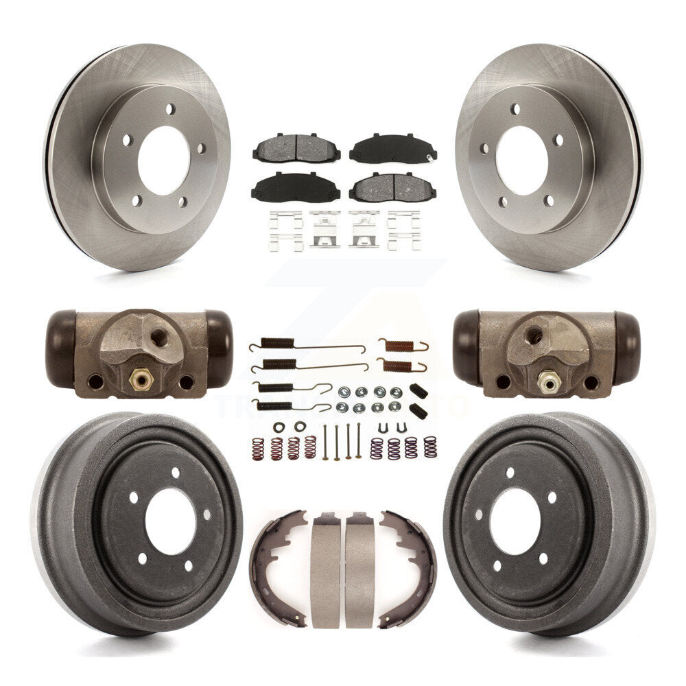Rotors de frein à disque avant et arrière, Kit de tambour à plaquettes semi-métalliques (9 pièces) pour Ford F-150 4W