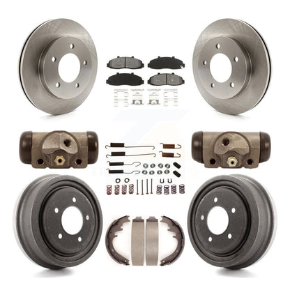 Rotors de frein à disque avant et arrière, Kit de tambour à plaquettes semi-métalliques (9 pièces) pour Ford F-150 4W