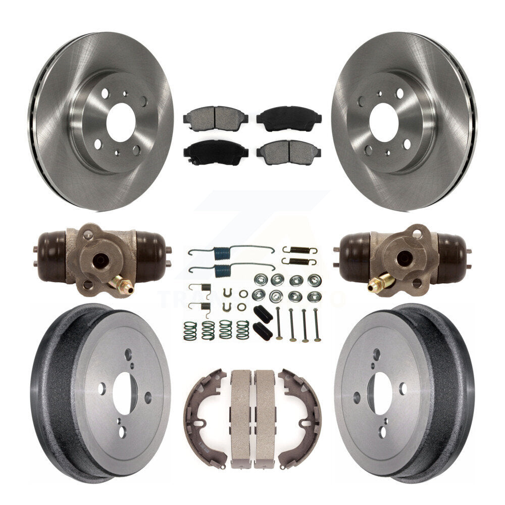 Kit de plaquettes et de tambours semi-métalliques pour Rotor de frein avant et arrière (9 pièces) pour Toyota Corolla Ge