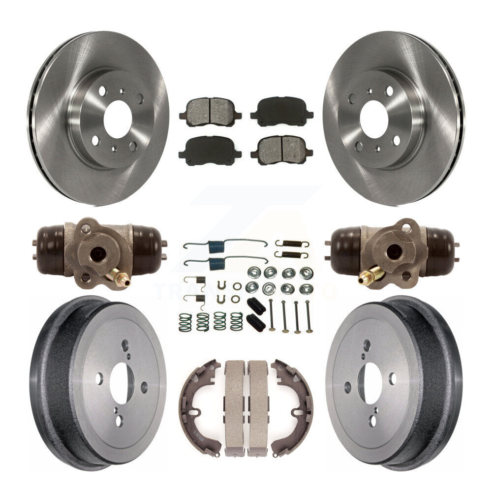 Kit de tambour à plaquettes semi-métalliques pour Rotor de frein avant et arrière (9 pièces) pour Toyota Corolla Priz