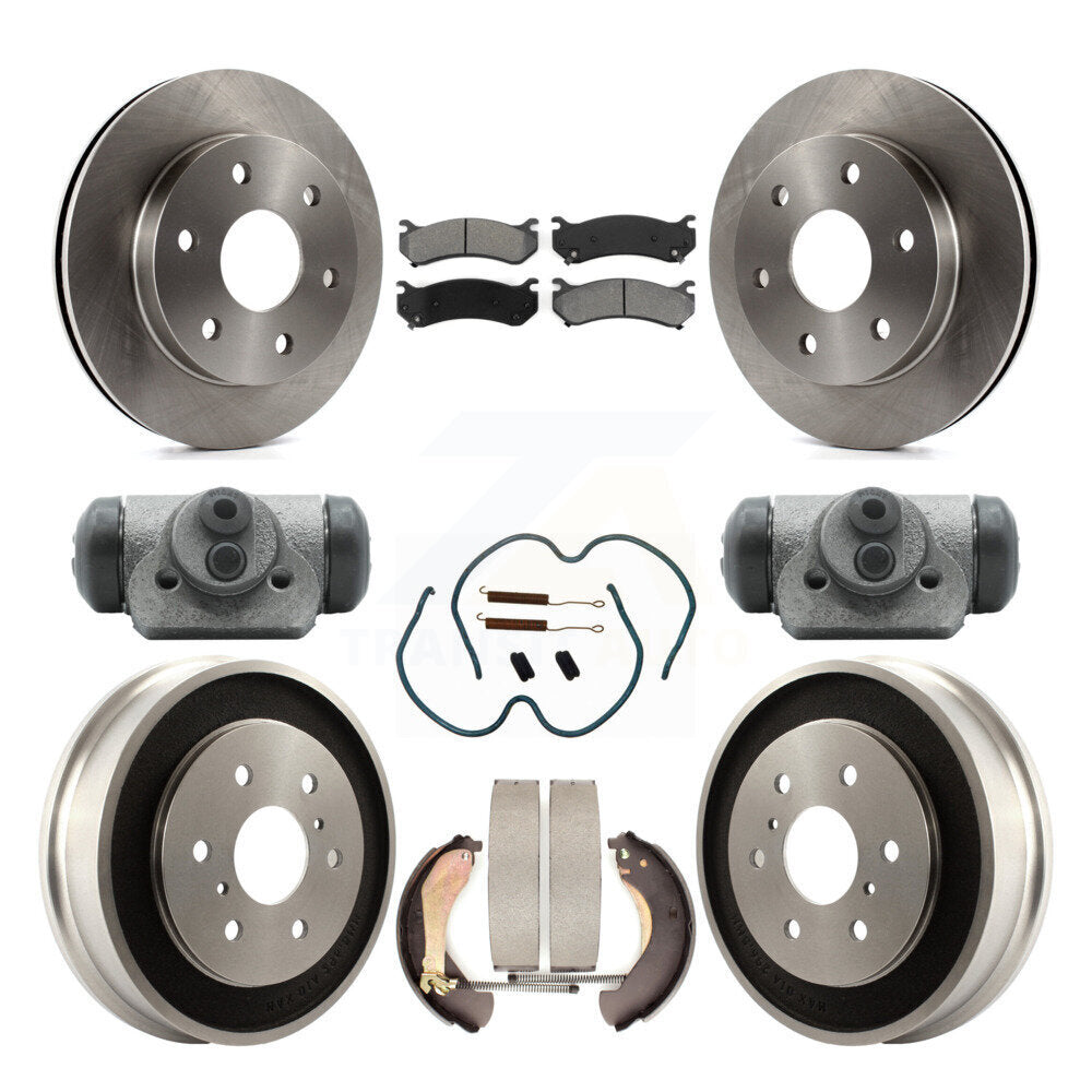 Rotors de frein avant et arrière, Kit de tambour à plaquettes semi-métalliques (9 pièces) pour Chevrolet Silverad