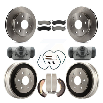 Rotors de frein avant et arrière, Kit de tambour à plaquettes semi-métalliques (9 pièces) pour Chevrolet Silverad