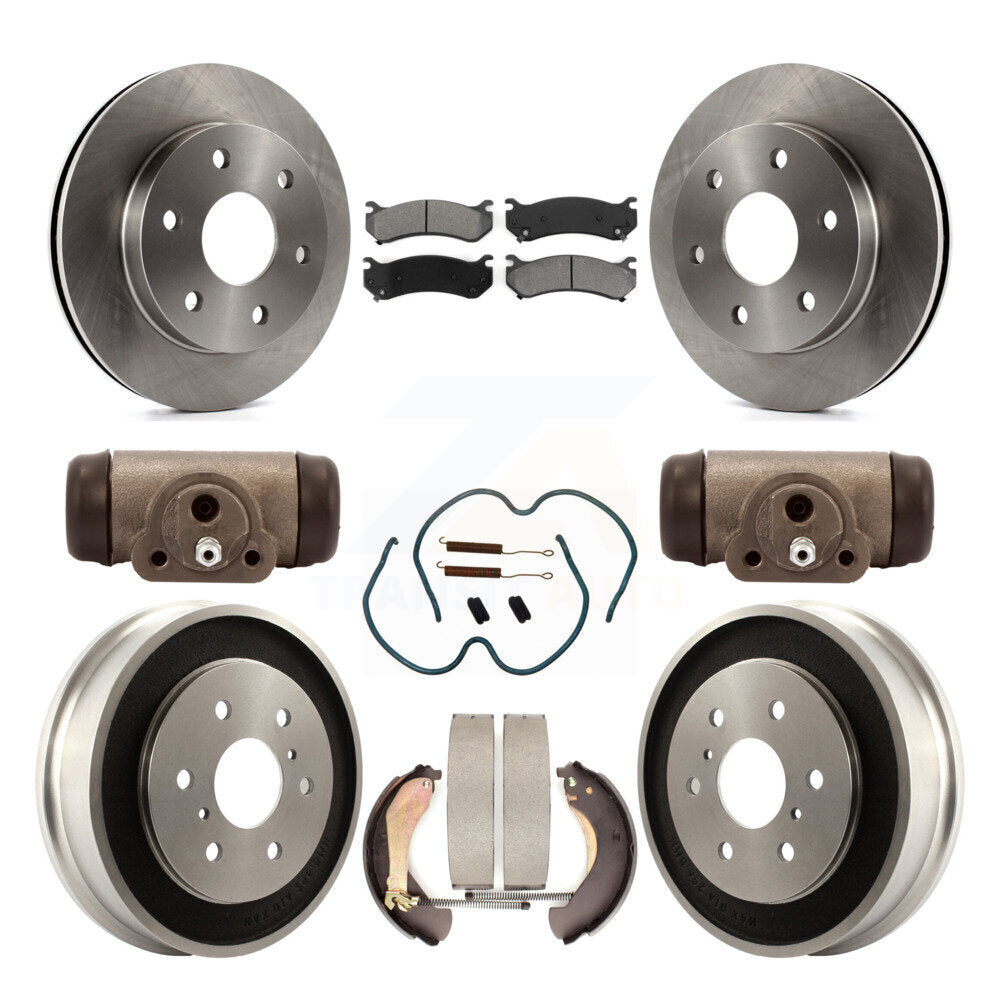 Rotors de frein avant et arrière, Kit de tambour à plaquettes semi-métalliques (9 pièces) pour Chevrolet Silverad