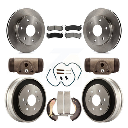 Rotors de frein avant et arrière, Kit de tambour à plaquettes semi-métalliques (9 pièces) pour Chevrolet Silverad