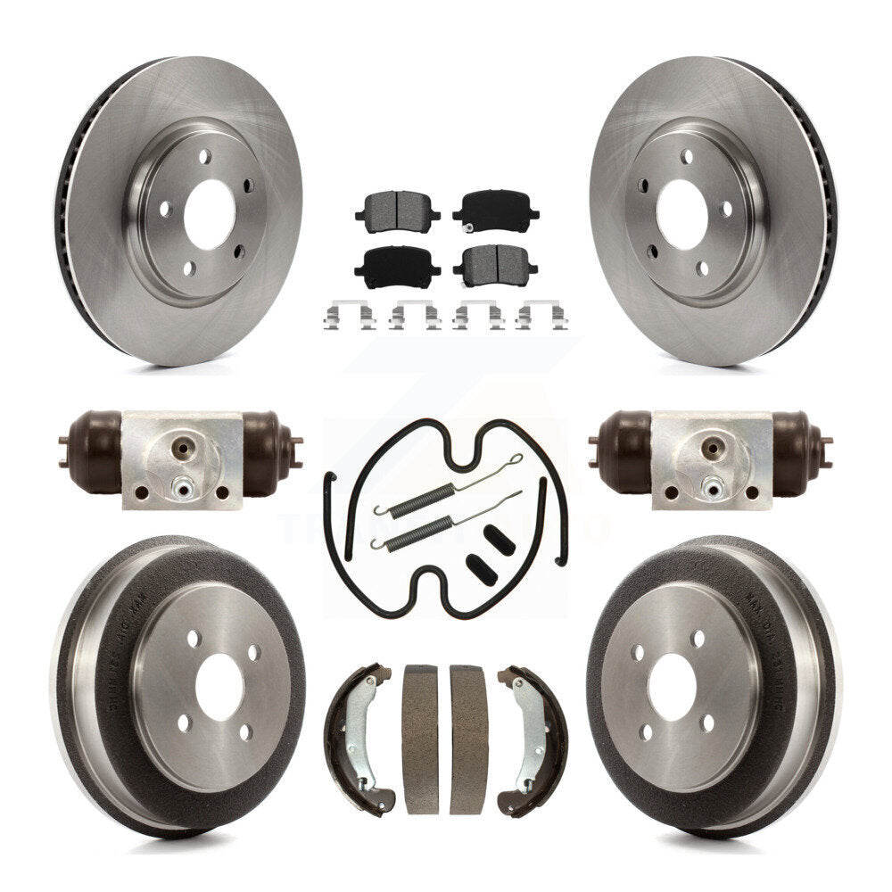 Kit de tambour à plaquettes semi-métalliques, Rotor de frein à disque avant et arrière (9 pièces) pour Pontiac Pursui
