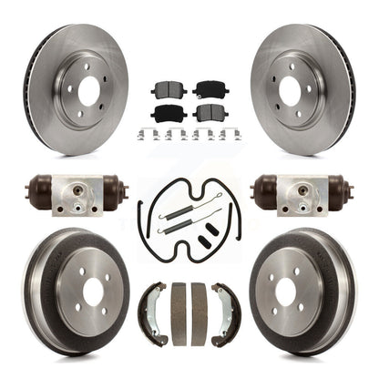 Kit de tambour à plaquettes semi-métalliques, Rotor de frein à disque avant et arrière (9 pièces) pour Pontiac Pursui
