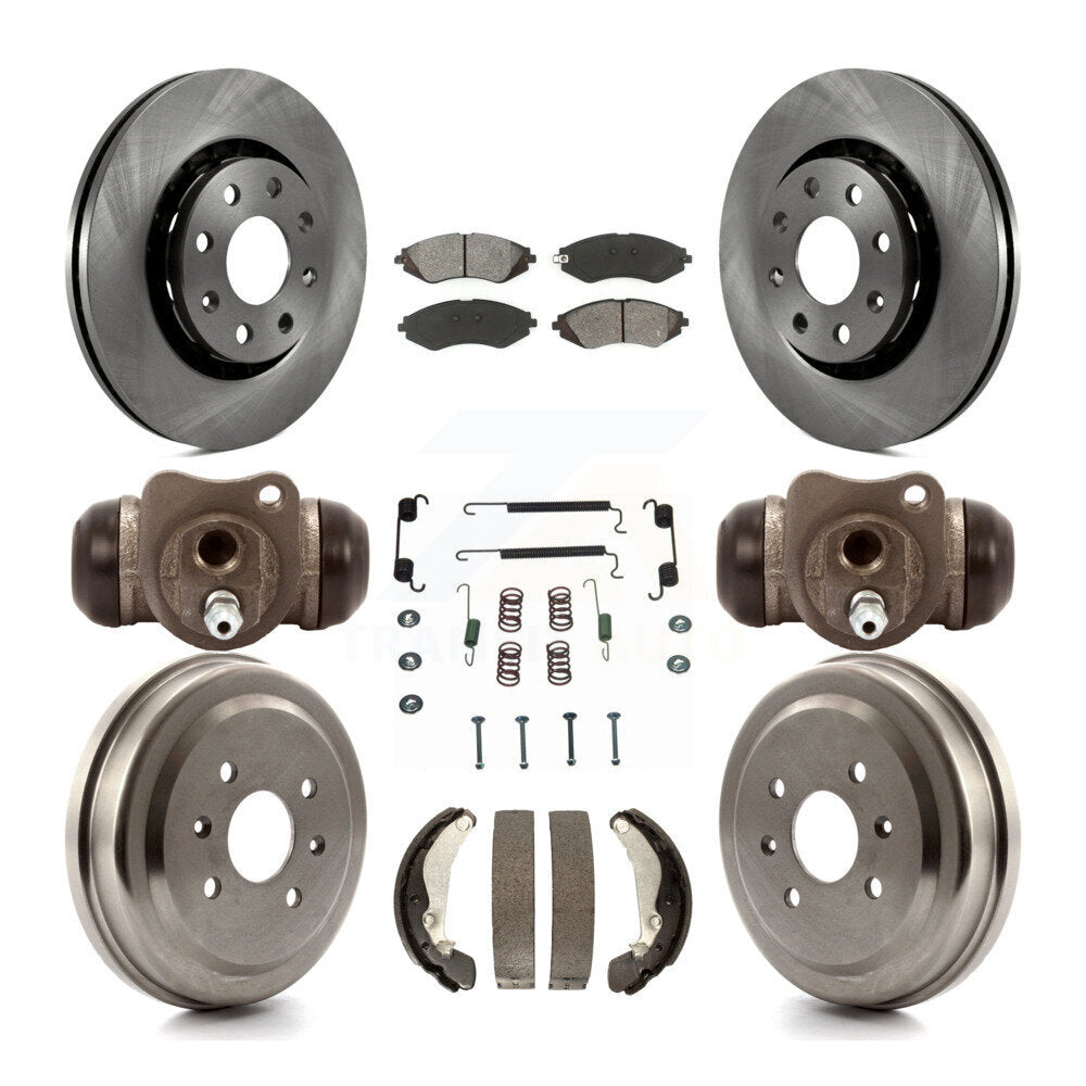 Kit de tambour à plaquettes semi-métalliques pour Rotor de frein avant et arrière (9 pièces) pour Chevrolet Aveo Aveo