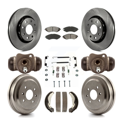 Kit de tambour à plaquettes semi-métalliques pour Rotor de frein avant et arrière (9 pièces) pour Chevrolet Aveo Aveo