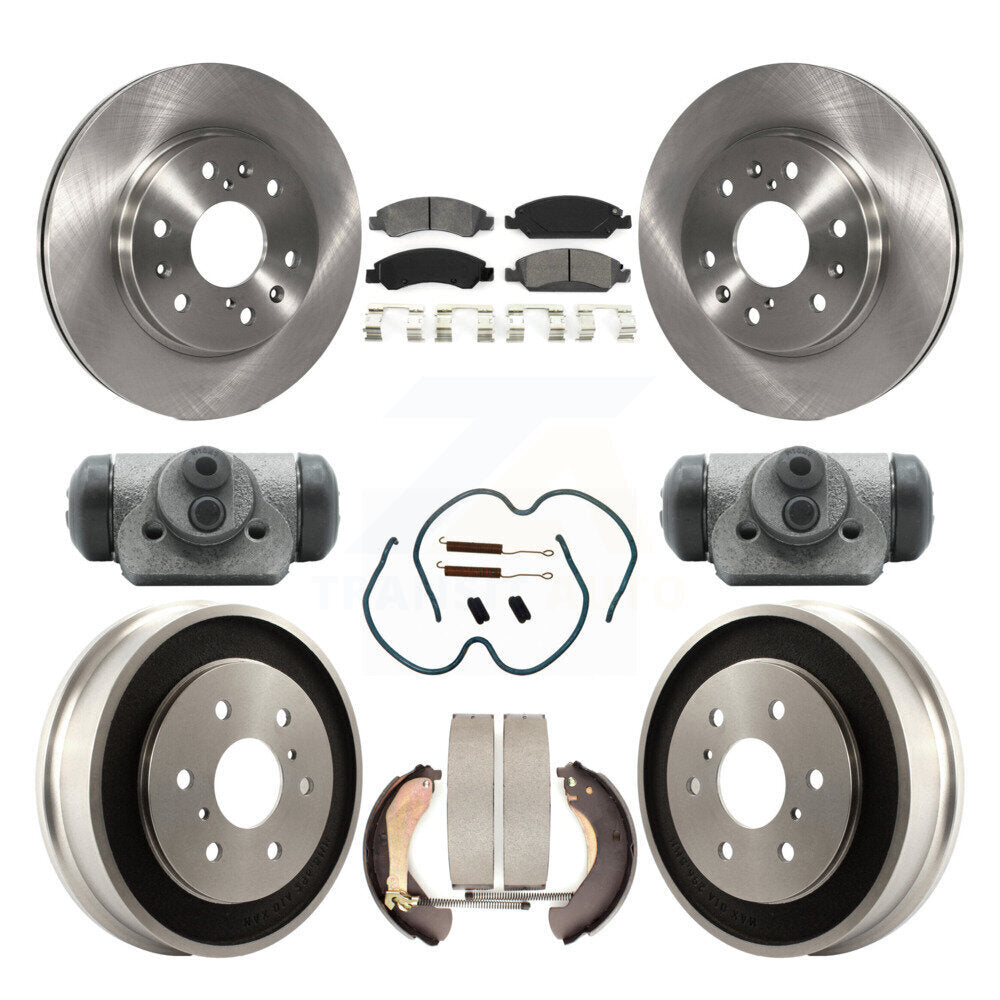 Rotors de frein avant et arrière, Kit de tambour à plaquettes semi-métalliques (9 pièces) pour Chevrolet Silverad