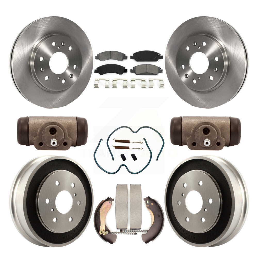 Rotors de frein avant et arrière, Kit de tambour à plaquettes semi-métalliques (9 pièces) pour Chevrolet Silverad