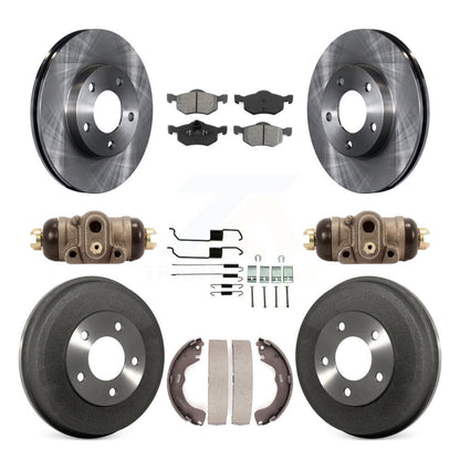 Rotors de frein avant et arrière, Kit de plaquettes et tambours semi-métalliques (9 pièces) pour Ford Escape Mazd