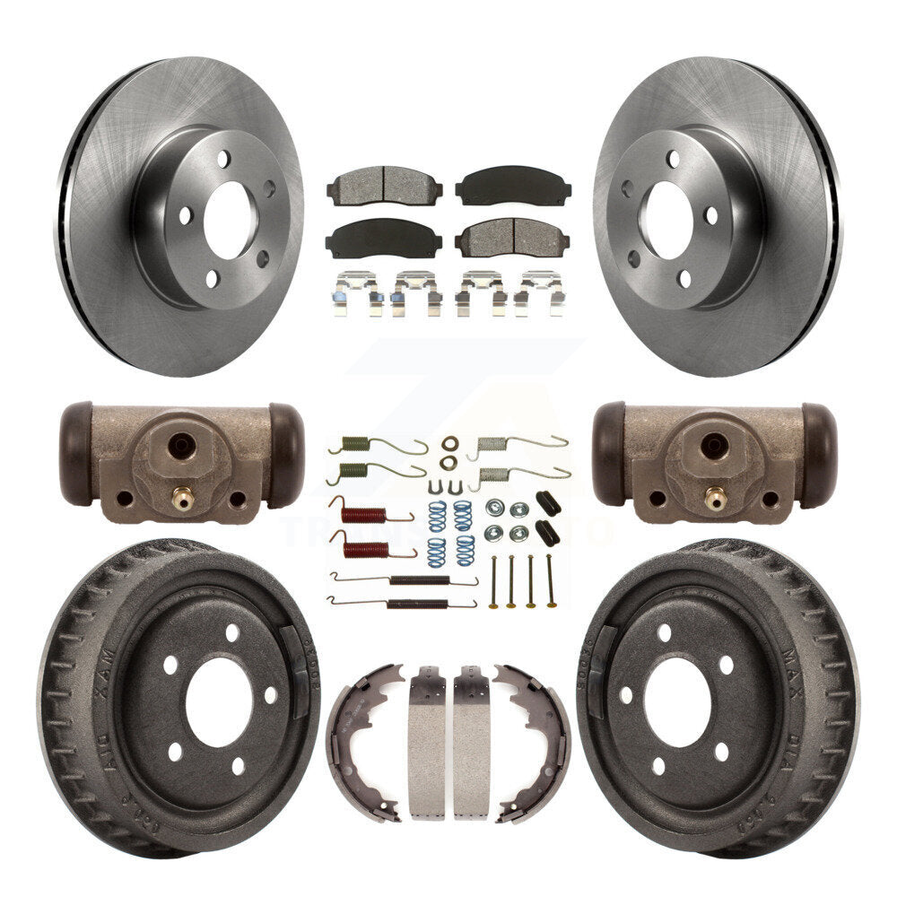 Kit de tambour à plaquettes semi-métalliques, Rotor de frein à disque avant et arrière (9 pièces) pour Ford Ranger 4W
