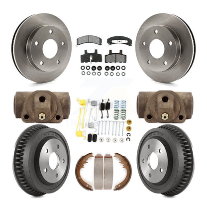 Kit de plaquettes et de tambour semi-métalliques pour Rotor de frein avant et arrière (9 pièces) pour Dodge Ram 1500 4W