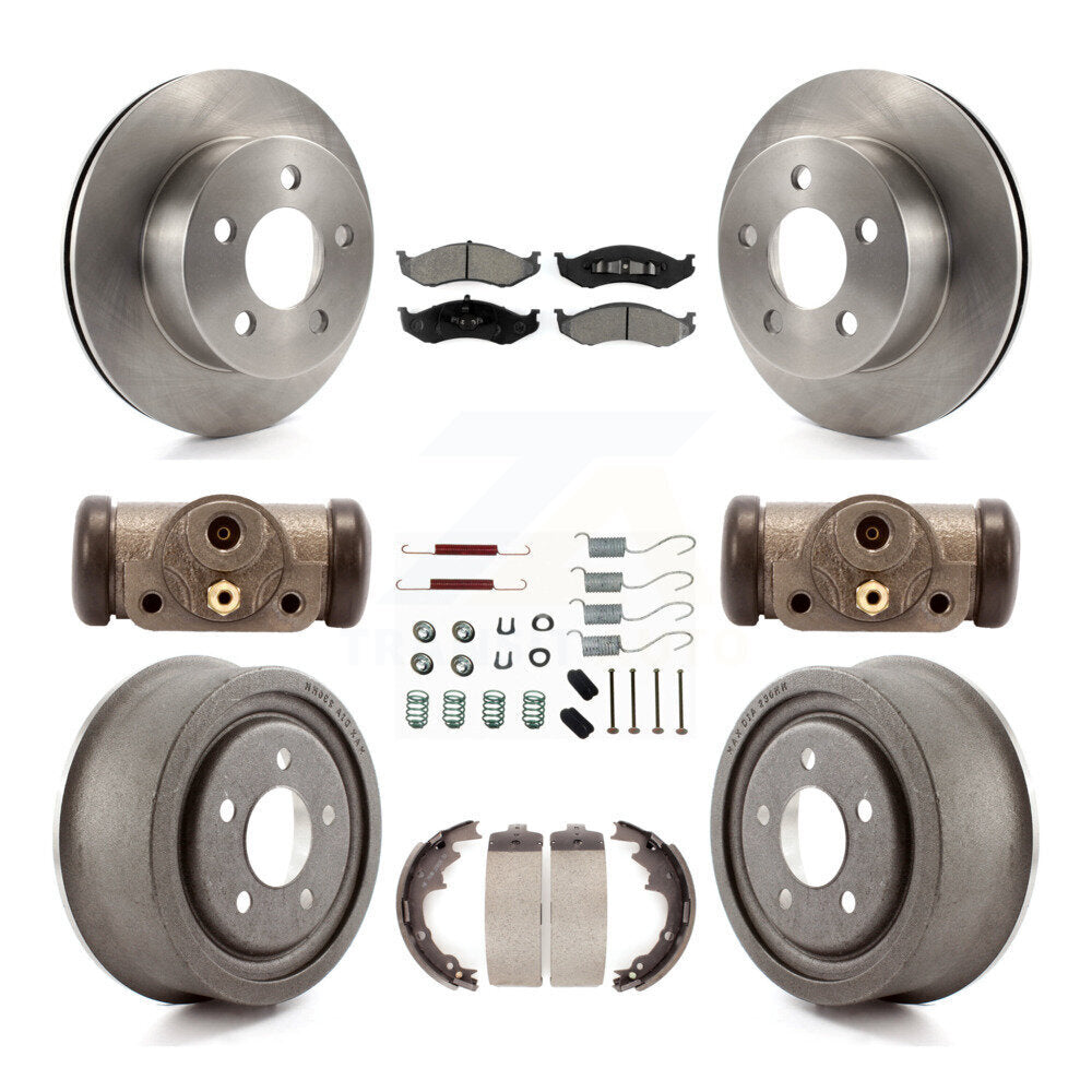 Kit de plaquettes et de tambour semi-métalliques pour Rotor de frein avant et arrière (9 pièces) pour Jeep Wrangler T