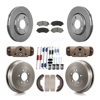 Rotors de frein avant et arrière, Kit de tambour à plaquettes semi-métalliques (9 pièces) pour Dodge Caravan Gran