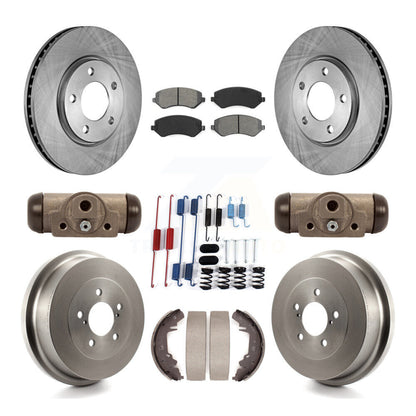 Rotors de frein avant et arrière, Kit de tambour à plaquettes semi-métalliques (9 pièces) pour Dodge Grand Carava