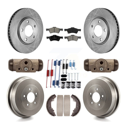 Rotors de frein avant et arrière, Kit de tambour à plaquettes semi-métalliques (9 pièces) pour Dodge Caravan Gran