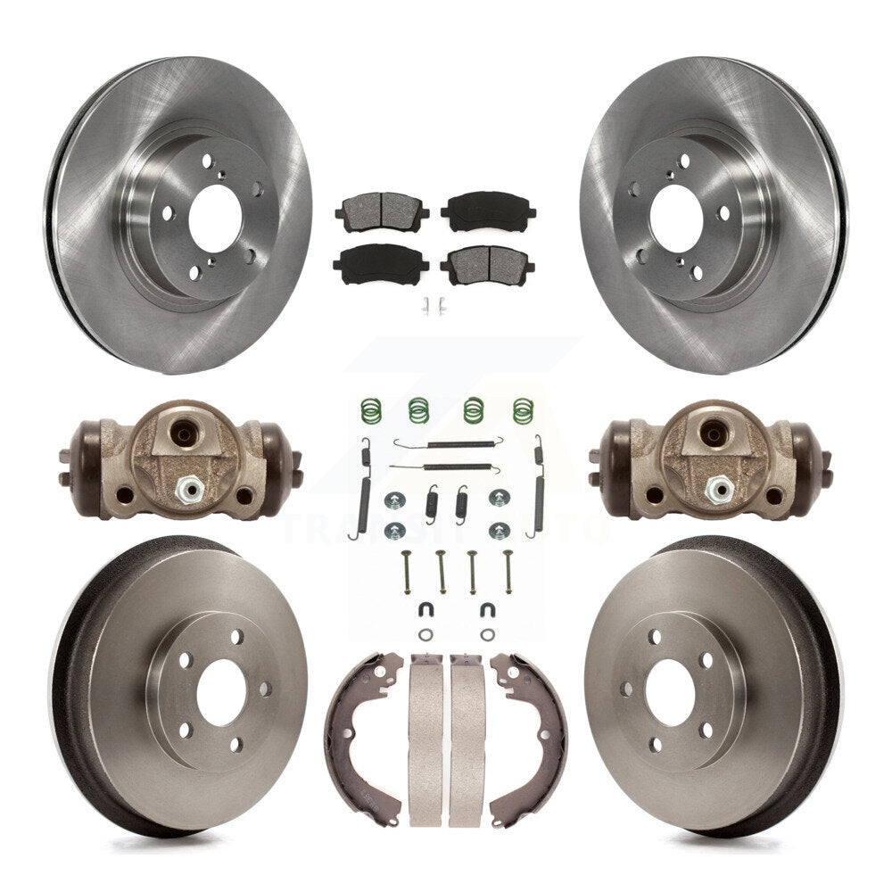 Kit de tambour à plaquettes semi-métalliques, Rotor de frein à disque avant et arrière (9 pièces) pour Subaru Foreste