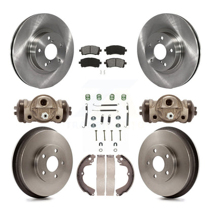 Kit de tambour à plaquettes semi-métalliques, Rotor de frein à disque avant et arrière (9 pièces) pour Subaru Foreste
