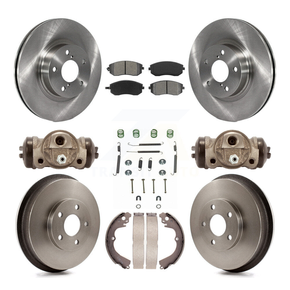 Rotors de frein à disque avant et arrière, Kit de tambour à plaquettes semi-métalliques (9 pièces) pour Subaru Imprez