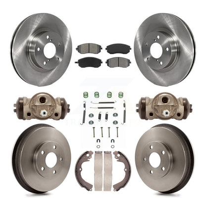 Rotors de frein à disque avant et arrière, Kit de tambour à plaquettes semi-métalliques (9 pièces) pour Subaru Imprez