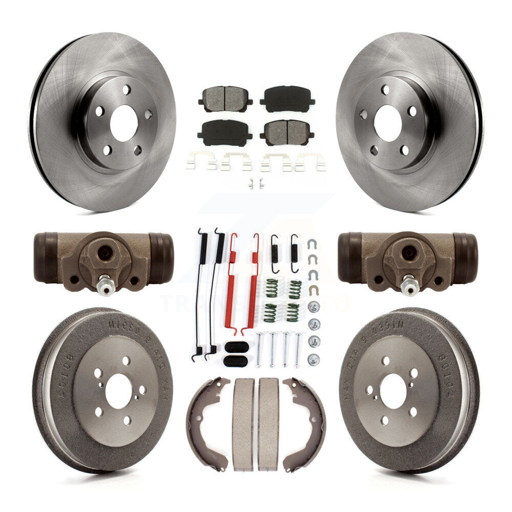 Rotors de frein avant et arrière, Kit de tambour à plaquettes semi-métalliques (9 pièces) pour Pontiac Vibe Toyot
