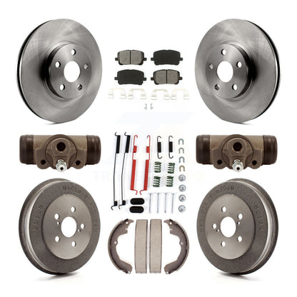 Rotors de frein avant et arrière, Kit de tambour à plaquettes semi-métalliques (9 pièces) pour Pontiac Vibe Toyot