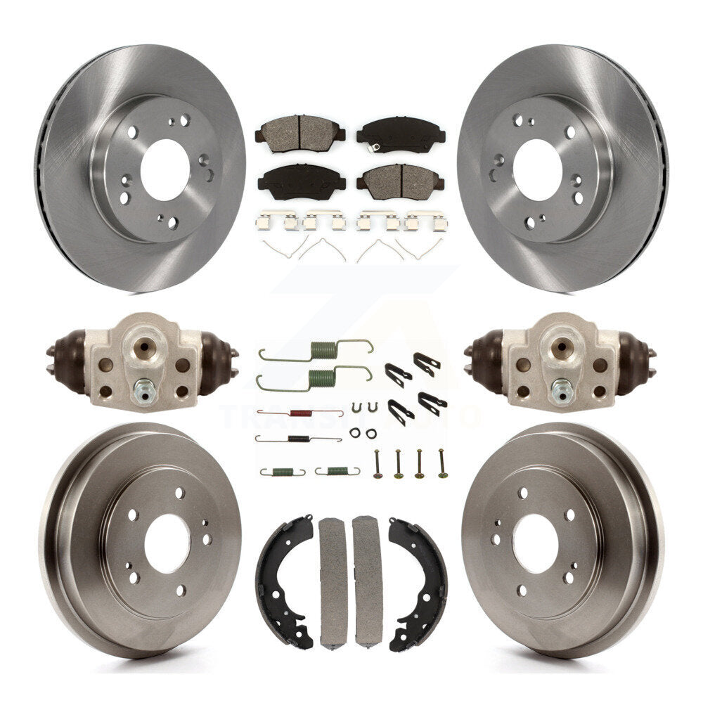 Kit de plaquettes et de tambour semi-métalliques pour Rotor de frein avant et arrière (9 pièces) pour Honda Civic Hybri