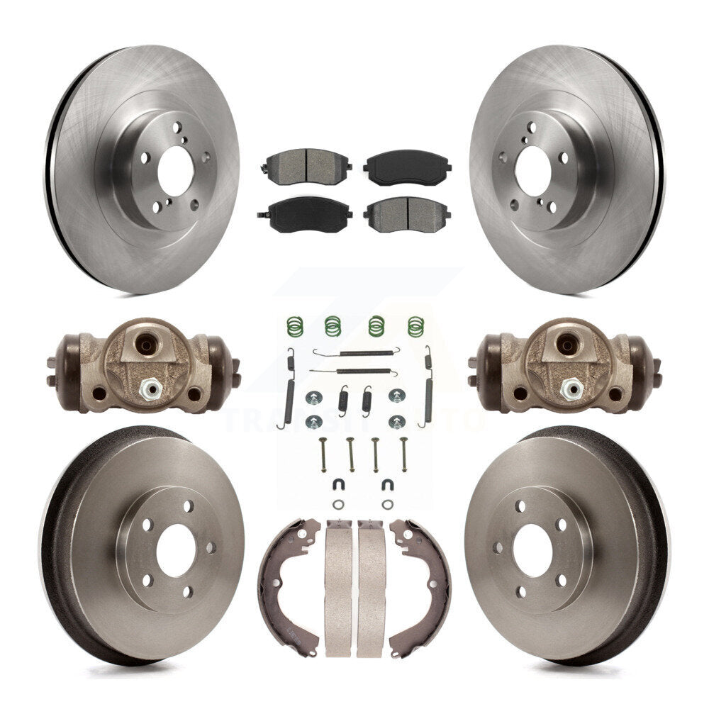 Kit de tambour à plaquettes semi-métalliques, Rotor de frein à disque avant et arrière (9 pièces) pour Subaru Foreste