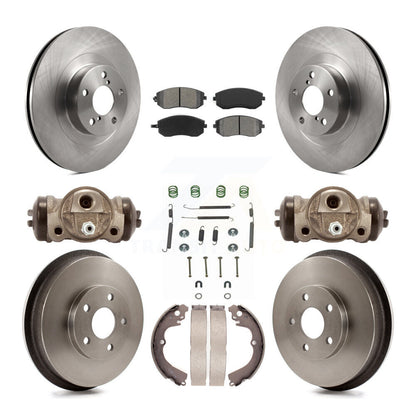 Kit de tambour à plaquettes semi-métalliques, Rotor de frein à disque avant et arrière (9 pièces) pour Subaru Foreste