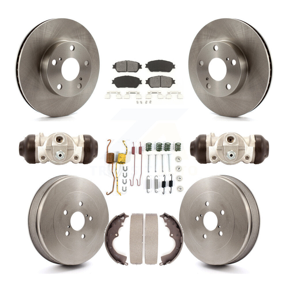Rotor de frein à disque avant et arrière, Kit de plaquettes et de tambour semi-métalliques (9 pièces) pour Toyota Tacom