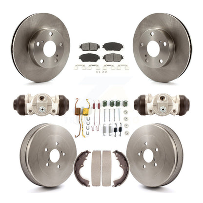 Rotor de frein à disque avant et arrière, Kit de plaquettes et de tambour semi-métalliques (9 pièces) pour Toyota Tacom