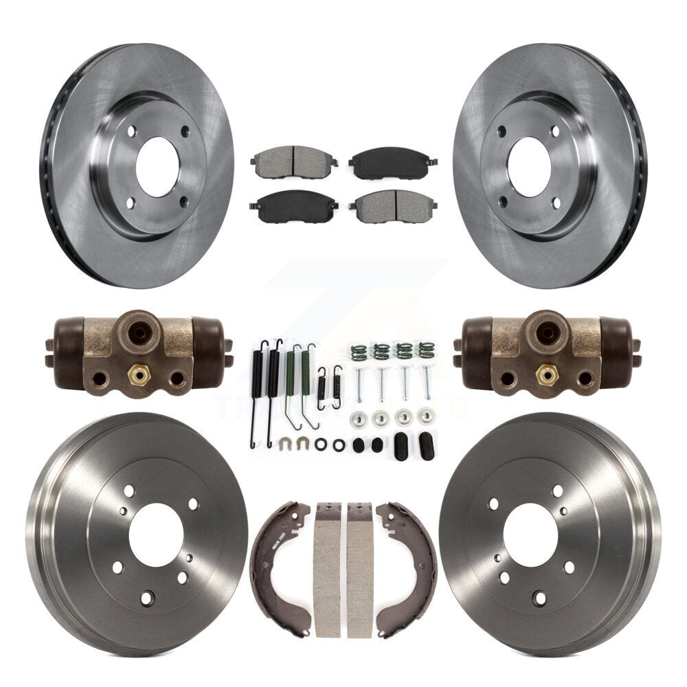 Kit de tambours à plaquettes semi-métalliques pour rotors de frein avant et arrière (9 pièces) pour Nissan Versa Sentr