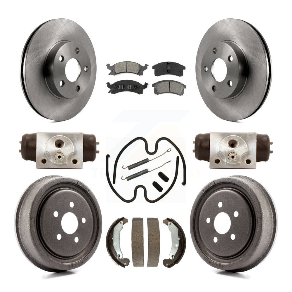 Kit de tambour à plaquettes semi-métalliques, Rotor de frein à disque avant et arrière (9 pièces) pour Pontiac Sunfir