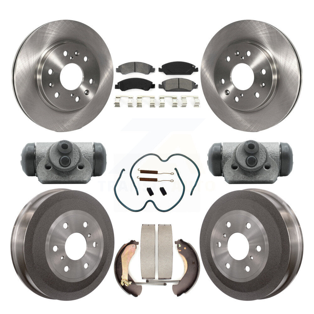 Rotors de frein avant et arrière, Kit de tambour à plaquettes semi-métalliques (9 pièces) pour Chevrolet Silverad